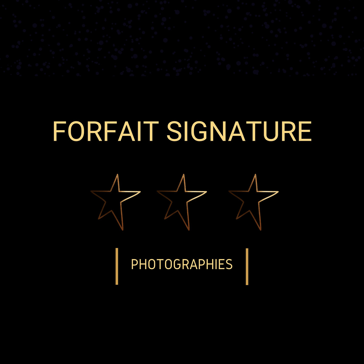 Image illustrant 3 étoiles comprenant le forfait signature, services de photographies uniquement par edicarbo photographe